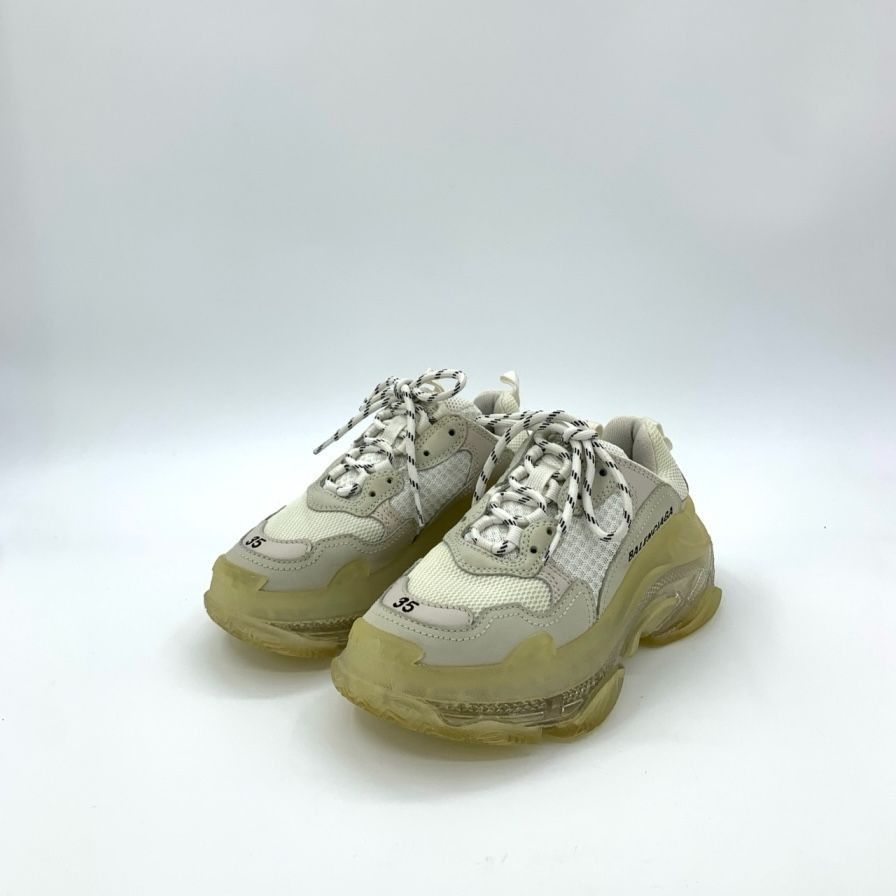 Balenciaga Balenciaga Paris Triples Grey Mesh Low-Top Dad Shoes, Size 3 Size US 5 / IT 35 - 1 Thumbnail