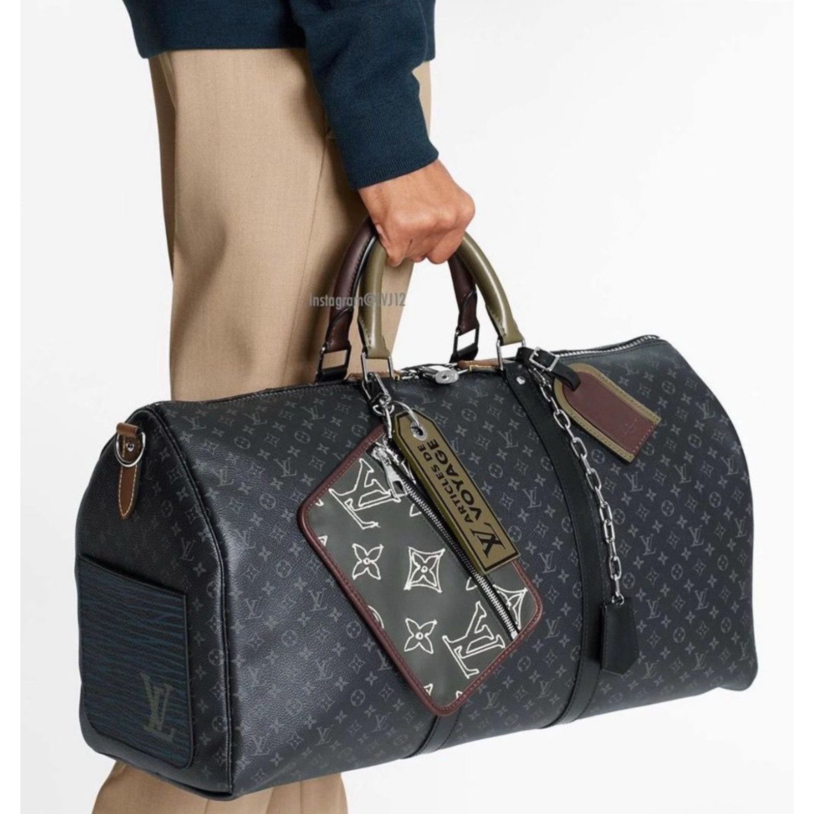 Louis Vuitton Louis Vuitton Keepall Bandouliere Patchwork Travel Bag Size ONE SIZE - 2 Thumbnail