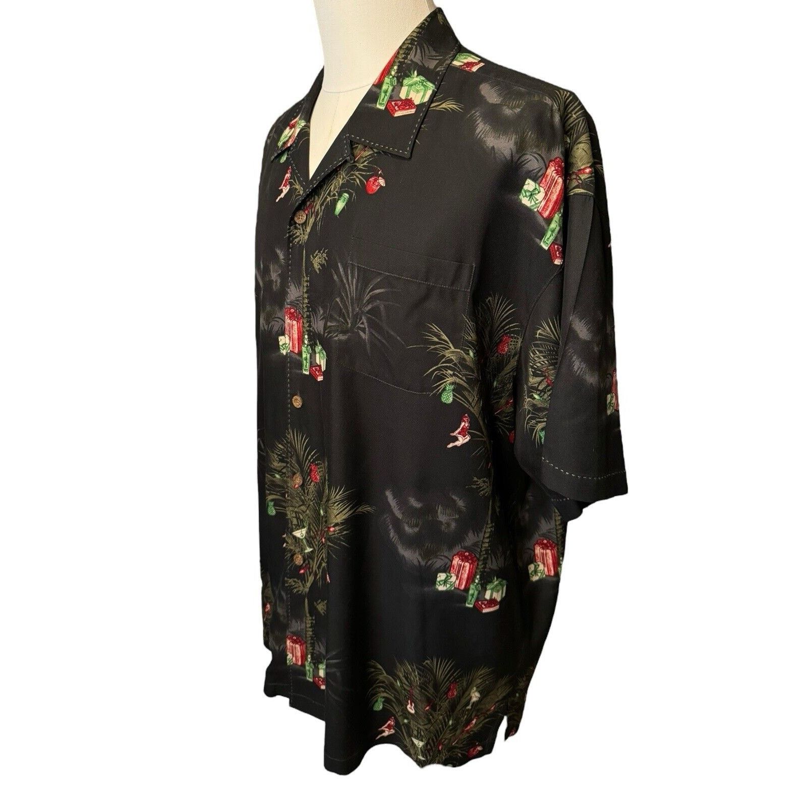 Tommy Bahama Tommy Bahama Silk Wool Christmas Holiday Camp Shirt Size US XXL / EU 58 / 5 - 2 Thumbnail
