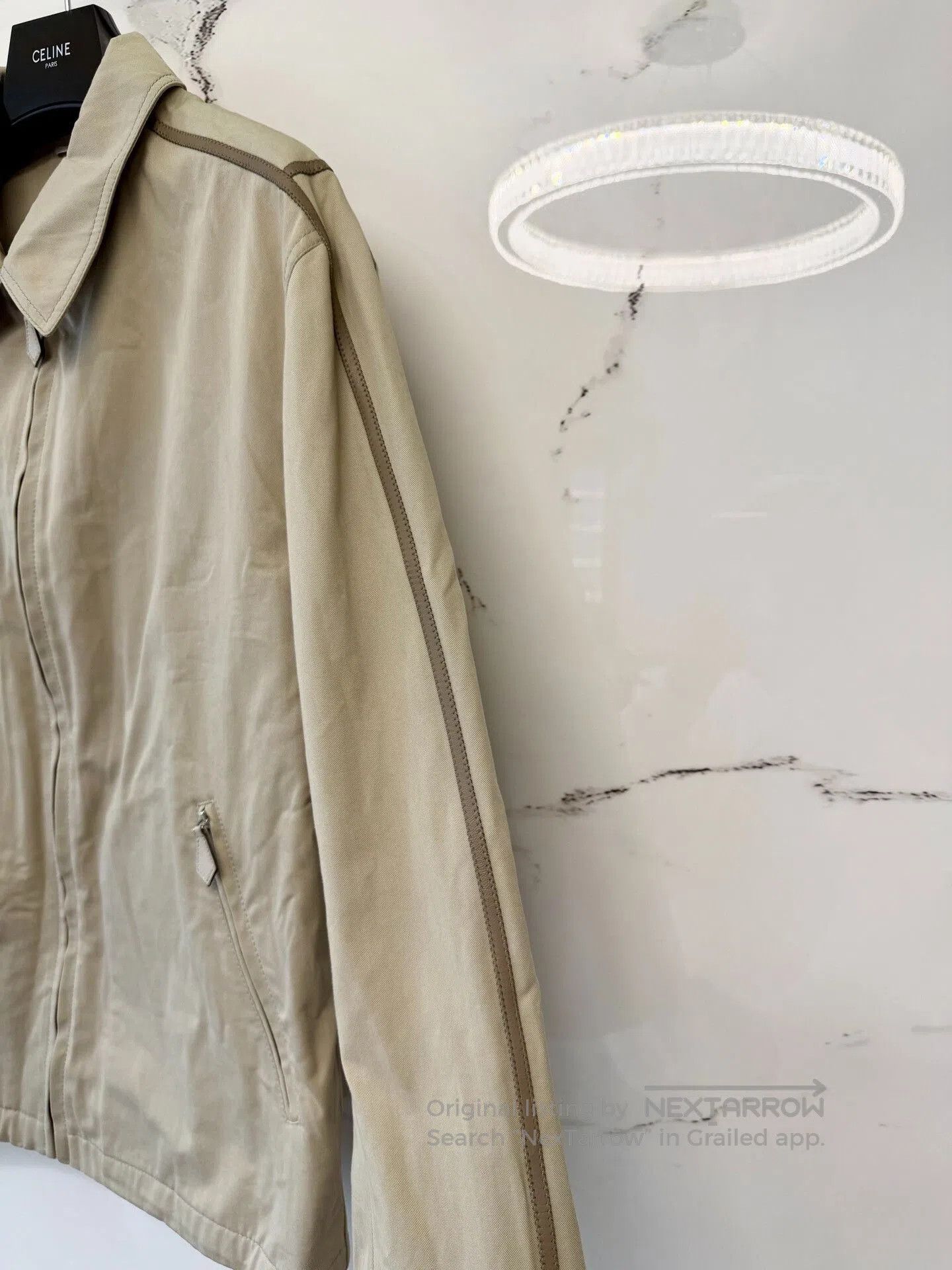 Hermes Hermès Khaki Color Leather Jacket. Size US L / EU 52-54 / 3 - 3 Thumbnail