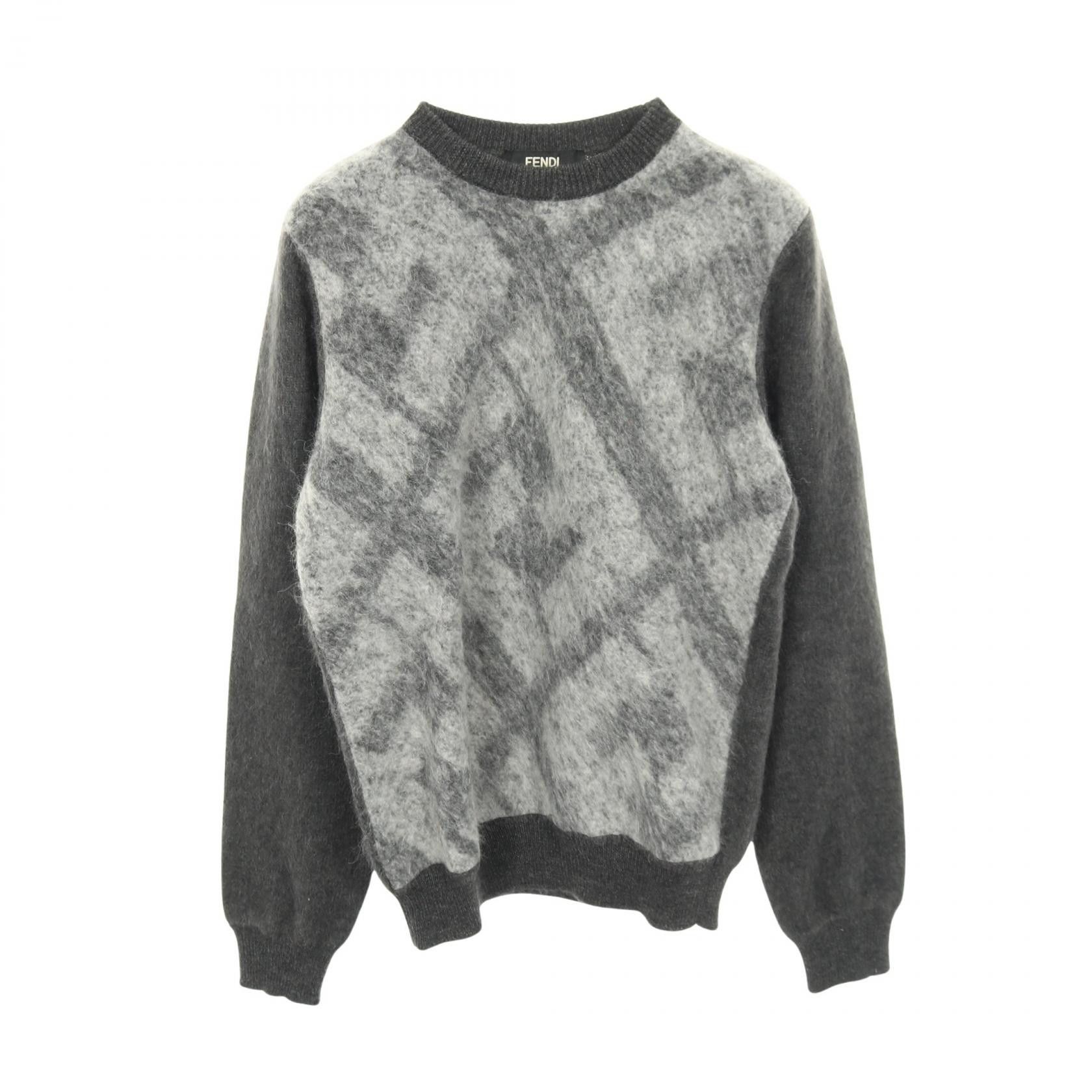 Fendi Fendi Fendi FF Pattern Wool Mohair Knit Top Textile Tops FZX091 DUTY FREE for USA Size ONE SIZE - 1 Thumbnail