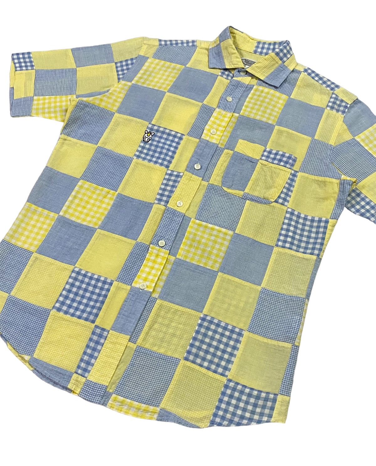 Bape × Nigo Baby Milo Pacthwork Button Up S/S Shirt Size US S / EU 44-46 / 1 - 22 Thumbnail