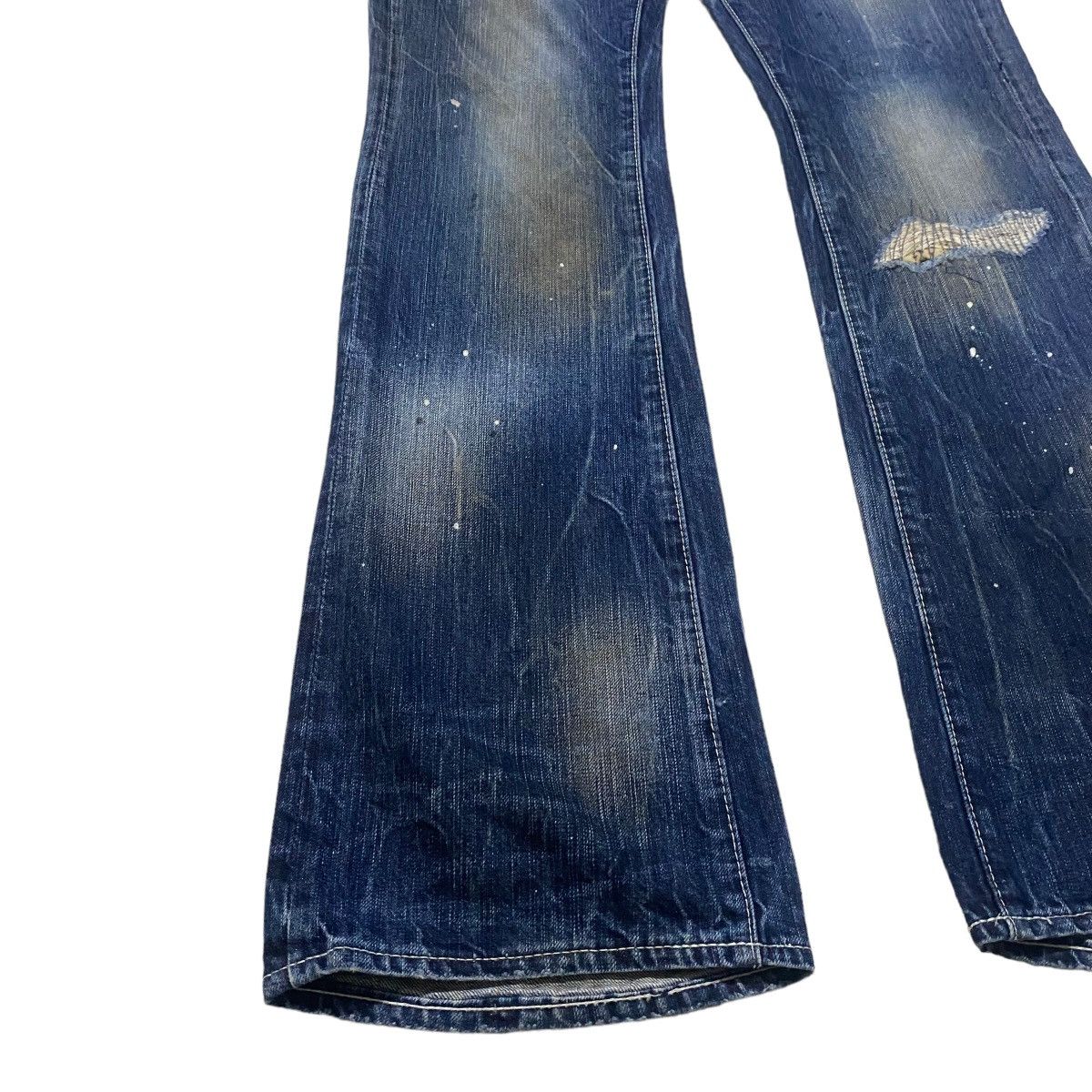 GOSTAR DE FUGA CavariA Denim Oiled Stained Flare Jeans Size US 32 / EU 48 - 8 Thumbnail