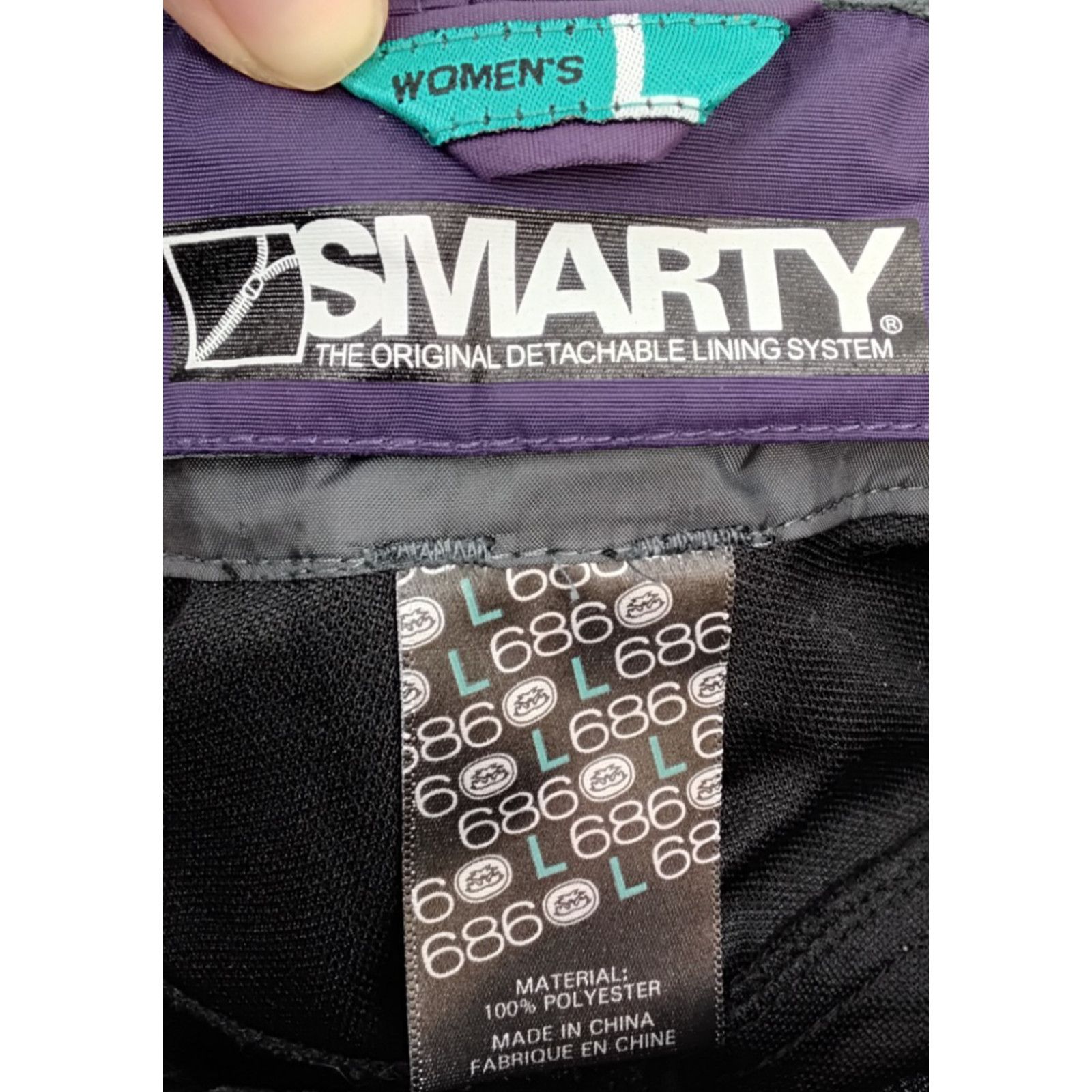 686 686 Smarty 3-in-1 Ski/Snowboard Pants Women's L Purple Liner Size 34" / US 12 / IT 48 - 12 Thumbnail