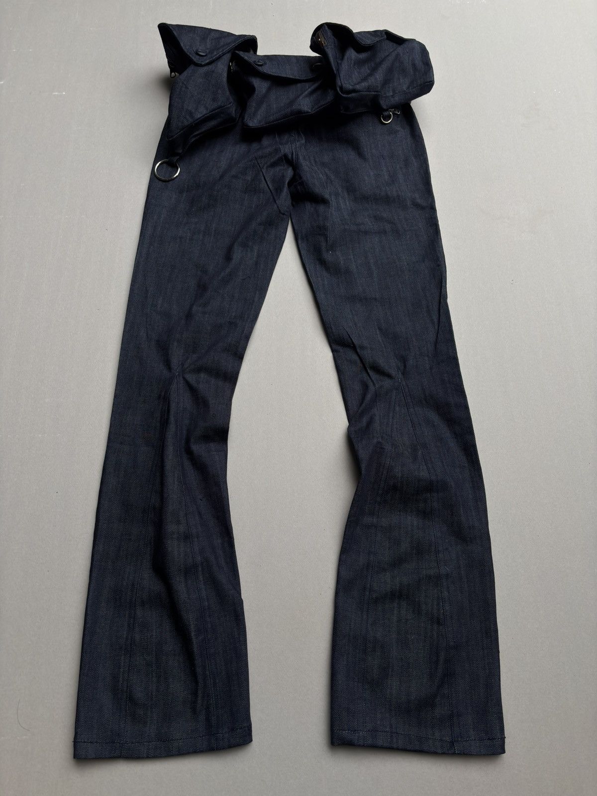Yohji Yamamoto Y-3 Utility Flare Denim w/ Detachable Belt Bag Size US 27 - 1 Thumbnail