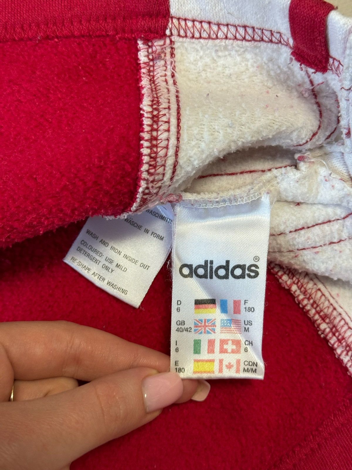 Adidas × Vintage Vintage Adidas Sweatshirt Three Stripes Big Logo Baggy 90s Size US M / EU 48-50 / 2 - 9 Thumbnail