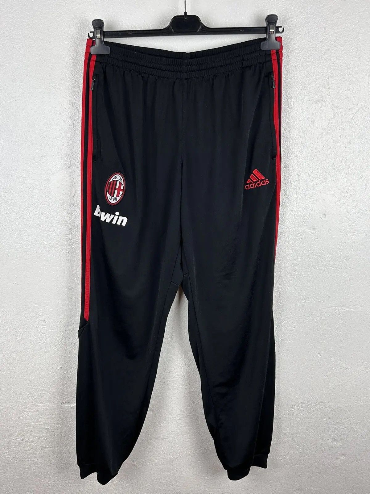 Adidas 00s Vintage Adidas AC Milan 2009 Tracksuit Pants Size US 34 / EU 50 - 1 Thumbnail