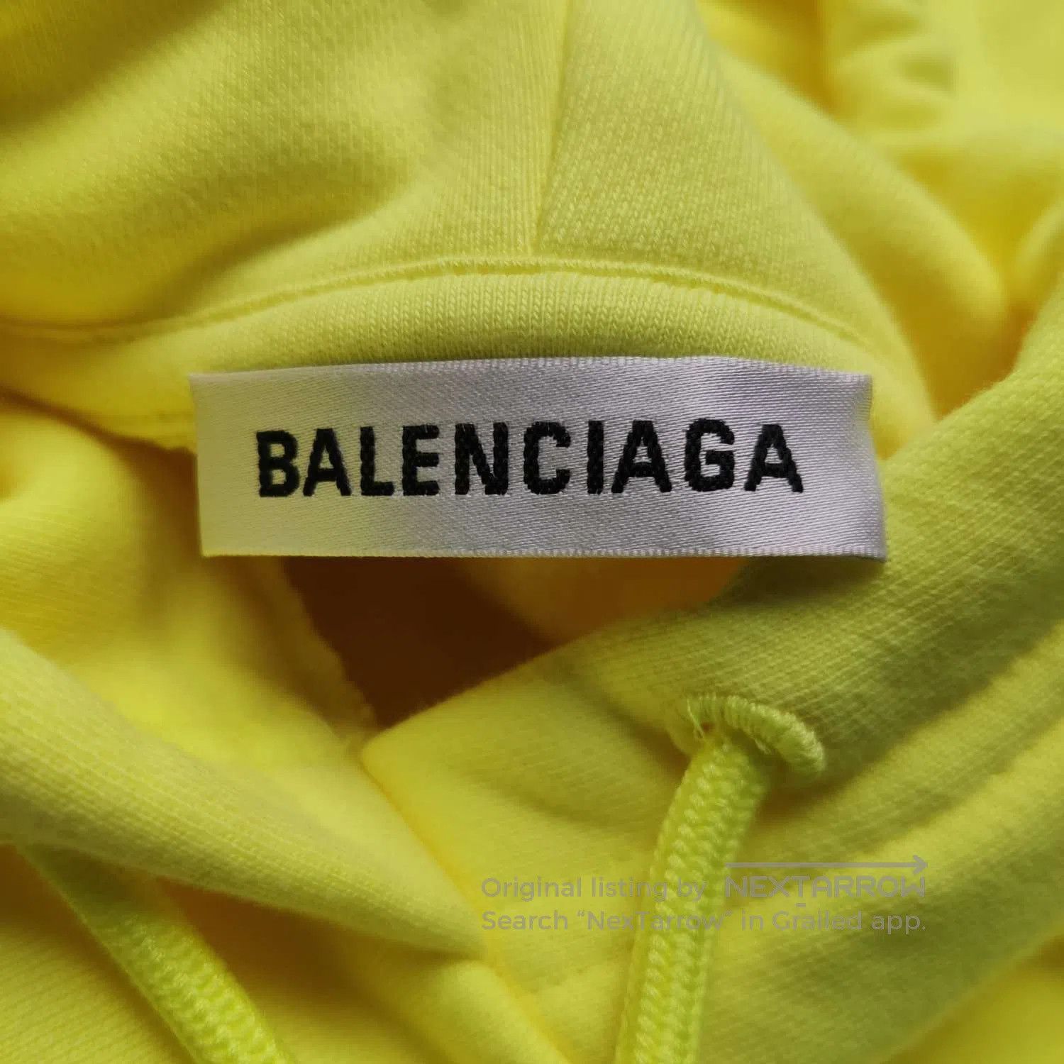 Balenciaga Balenciaga Yellow Crew Logo Hoodie. Size XXS / US 00 / IT 34 - 4 Thumbnail