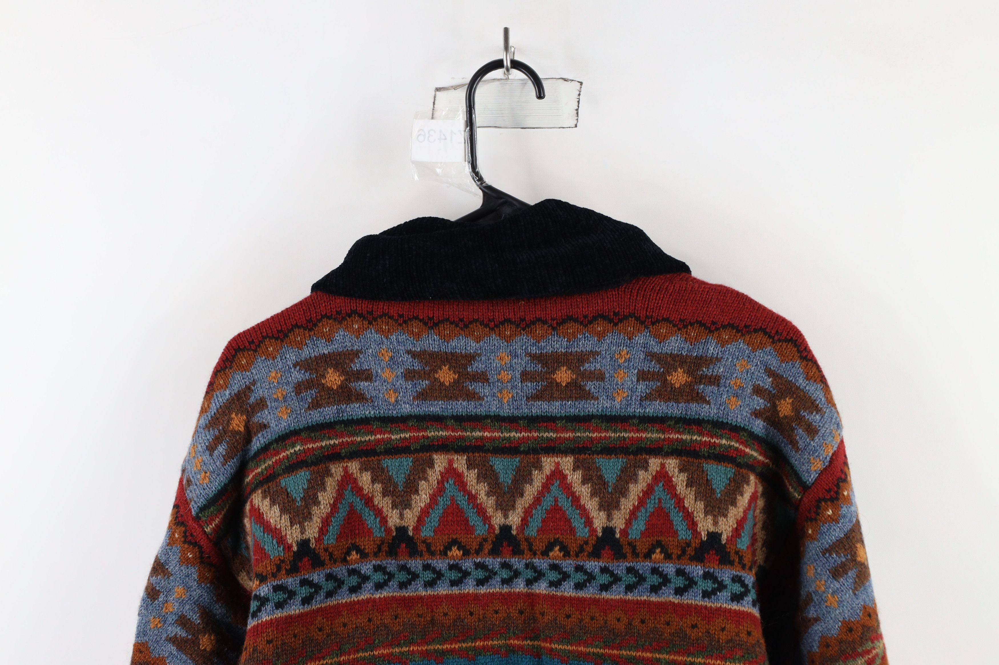 Vintage Vintage 90s Southwestern Horse All Over Print Sweater Jacket Size L / US 10 / IT 46 - 13 Thumbnail