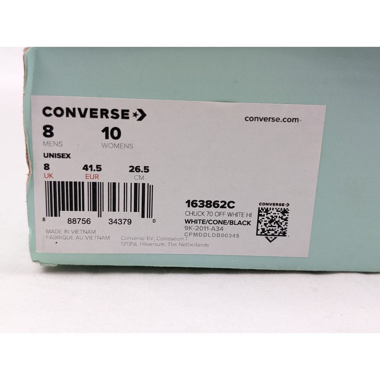 Converse × Off-White o1rshd1 DUP / Unisex Chuck 70 Hi-Top Sneakers in White/Cone Size US 8 / EU 41 - 24 Thumbnail