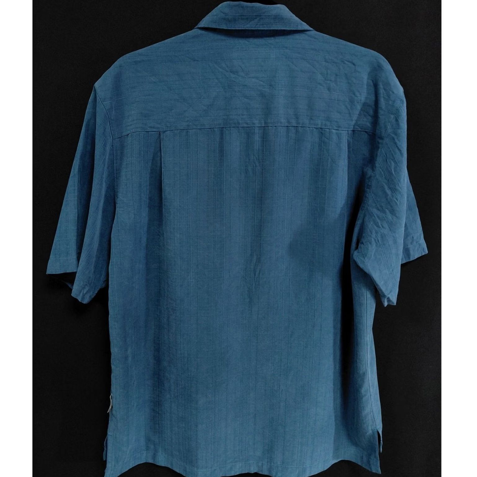 Vintage Woolrich Button-Up Shirt Short Sleeve Men Blue Solid M Regular Size Shirt Size US M / EU 48-50 / 2 - 2 Thumbnail