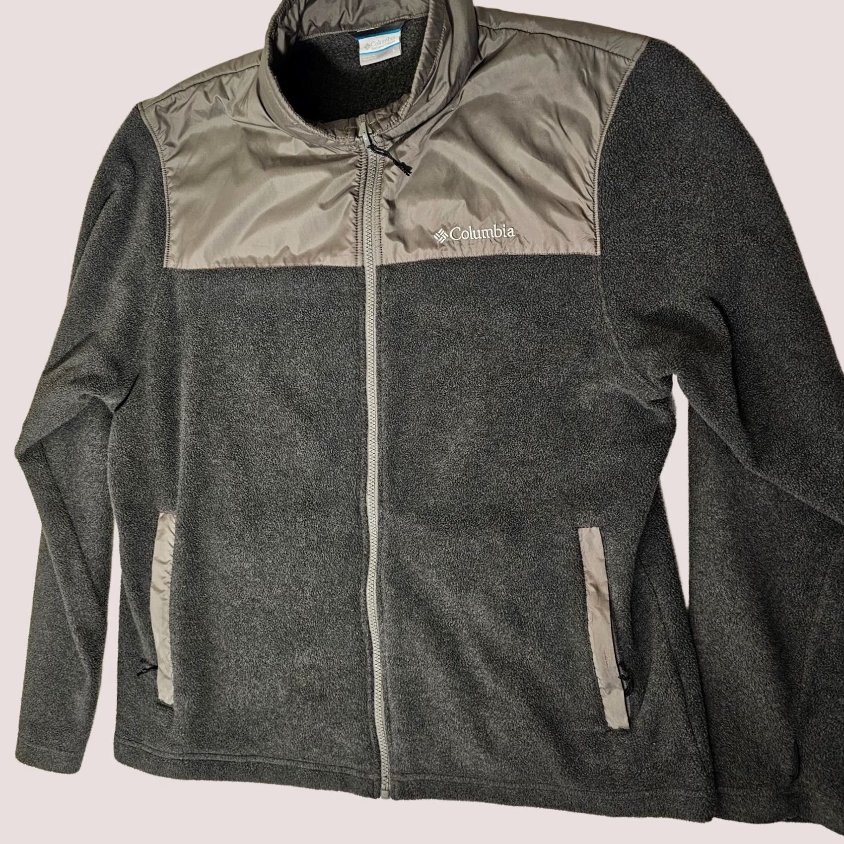 Vintage Columbia Fleece Jacket Coat Two Tone Full Zip Up Mens L Gray Dark Gray Size US L / EU 52-54 / 3 - 1 Thumbnail