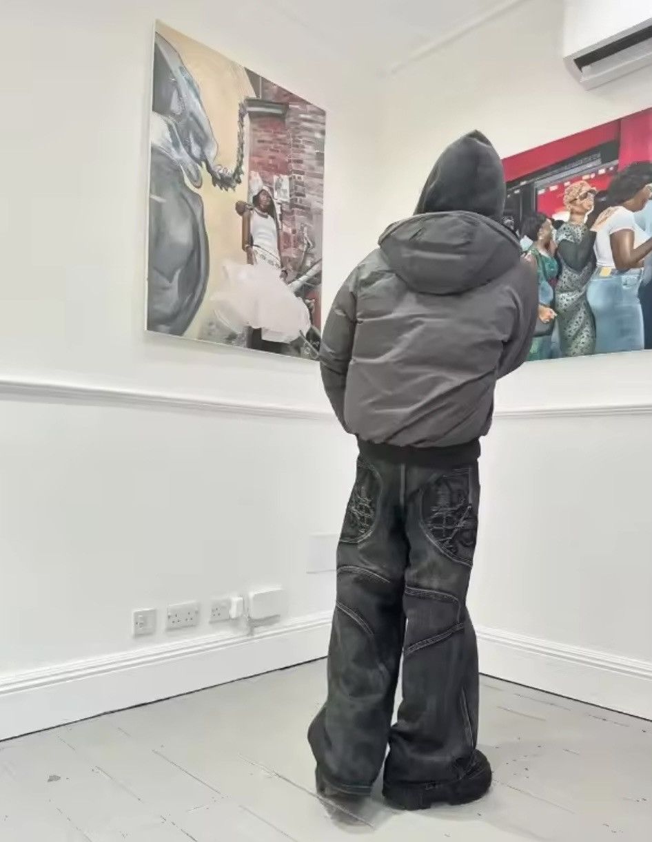 Other Washed Y2K Style Baggy Denim Jeans Size US 33 - 4 Thumbnail