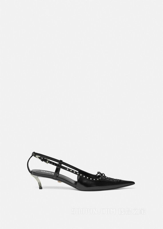 Versace VERSACE Dua Lipa - Black Leather Corset Kitten Heels Size US 9 / IT 39 - 14 Thumbnail
