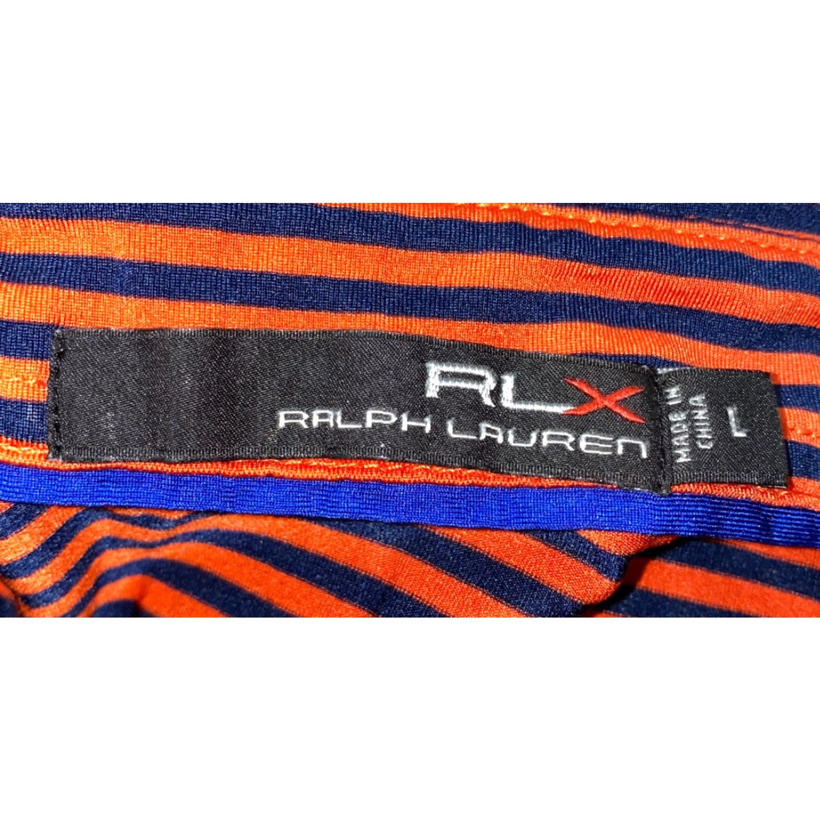 Ralph Lauren Ralph Lauren RLX Mens Orange/Blue Golf Polo Shirt Size L Size US L / EU 52-54 / 3 - 6 Thumbnail