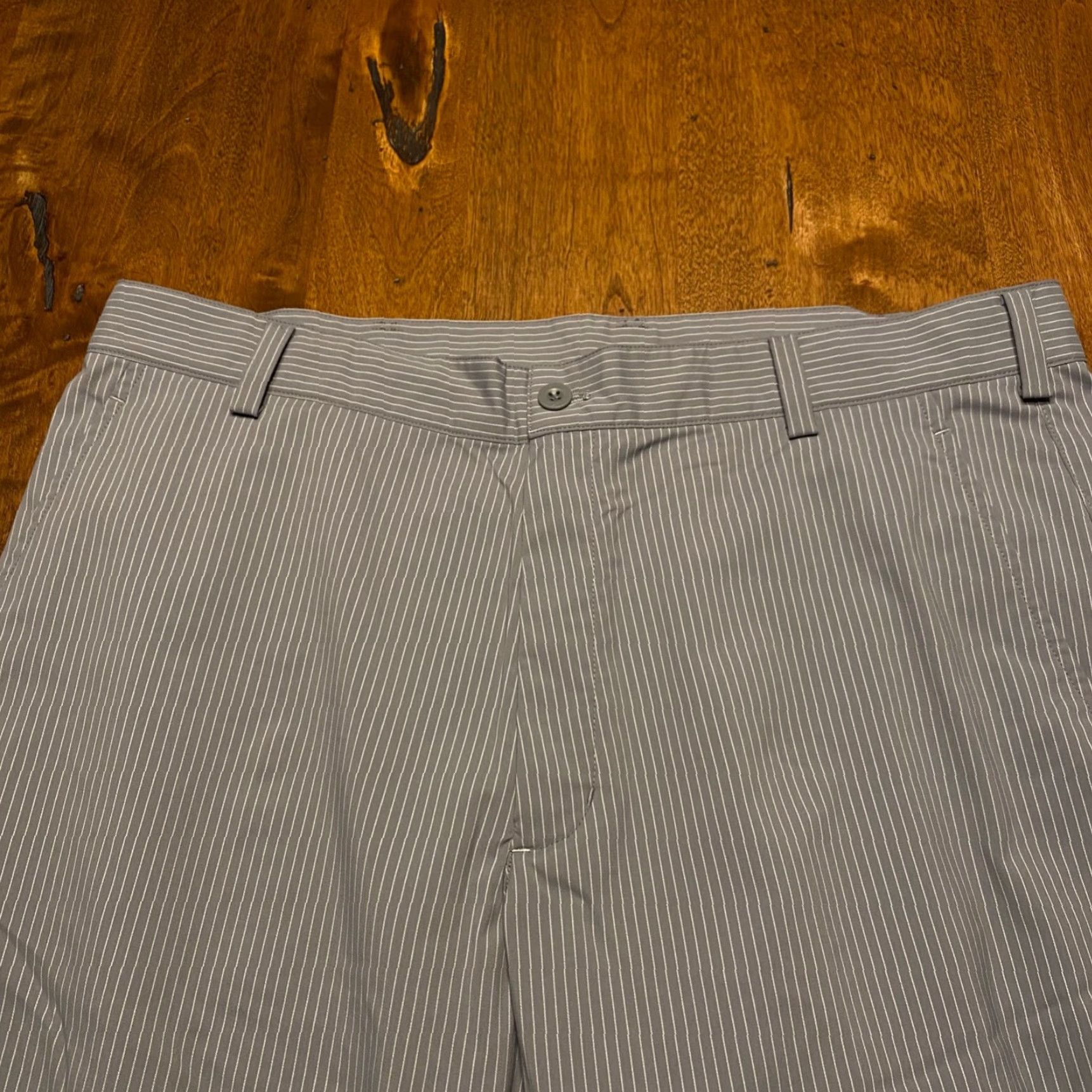 Nike Nike Pants Mens 34x32 Gray Striped Golf Straight Leg Fit Dry Casual Size US 34 / EU 50 - 2 Thumbnail