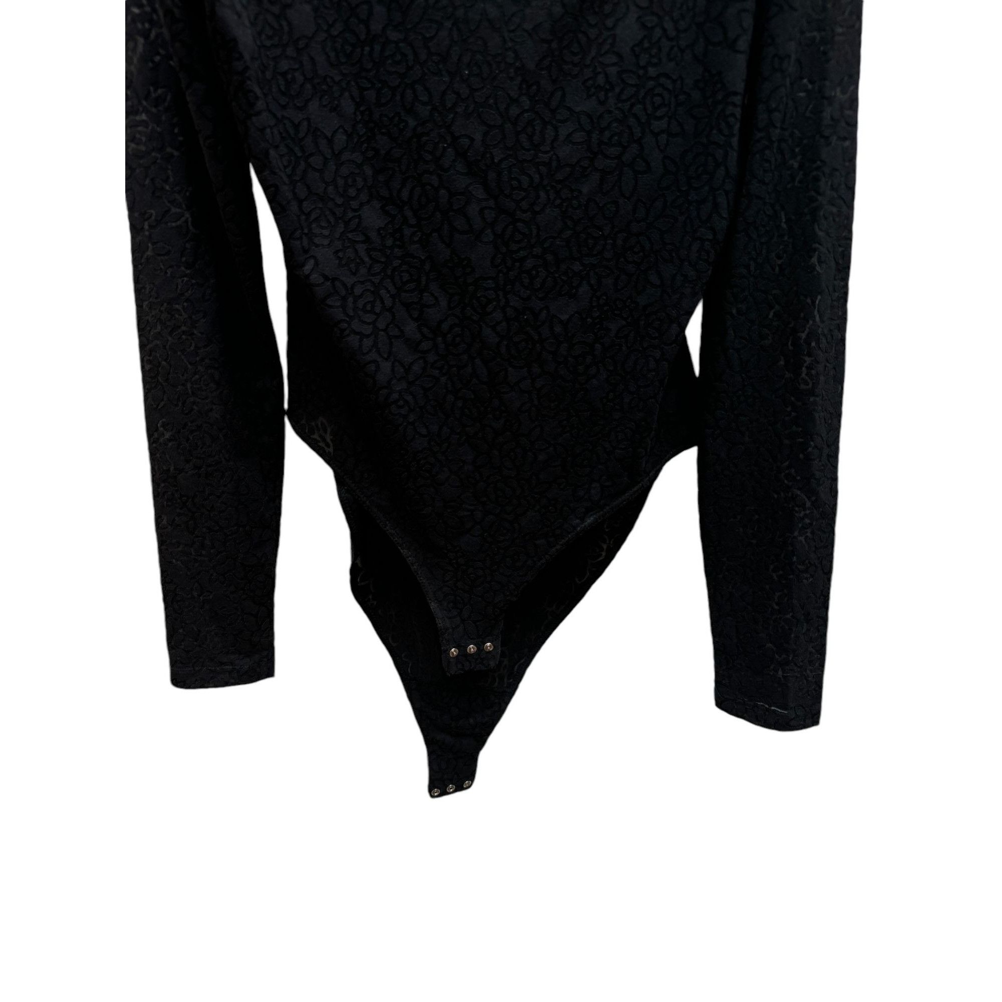 Versace Vintage Black Sheer Bodysuit Size XS / US 0-2 / IT 36-38 - 2 Thumbnail