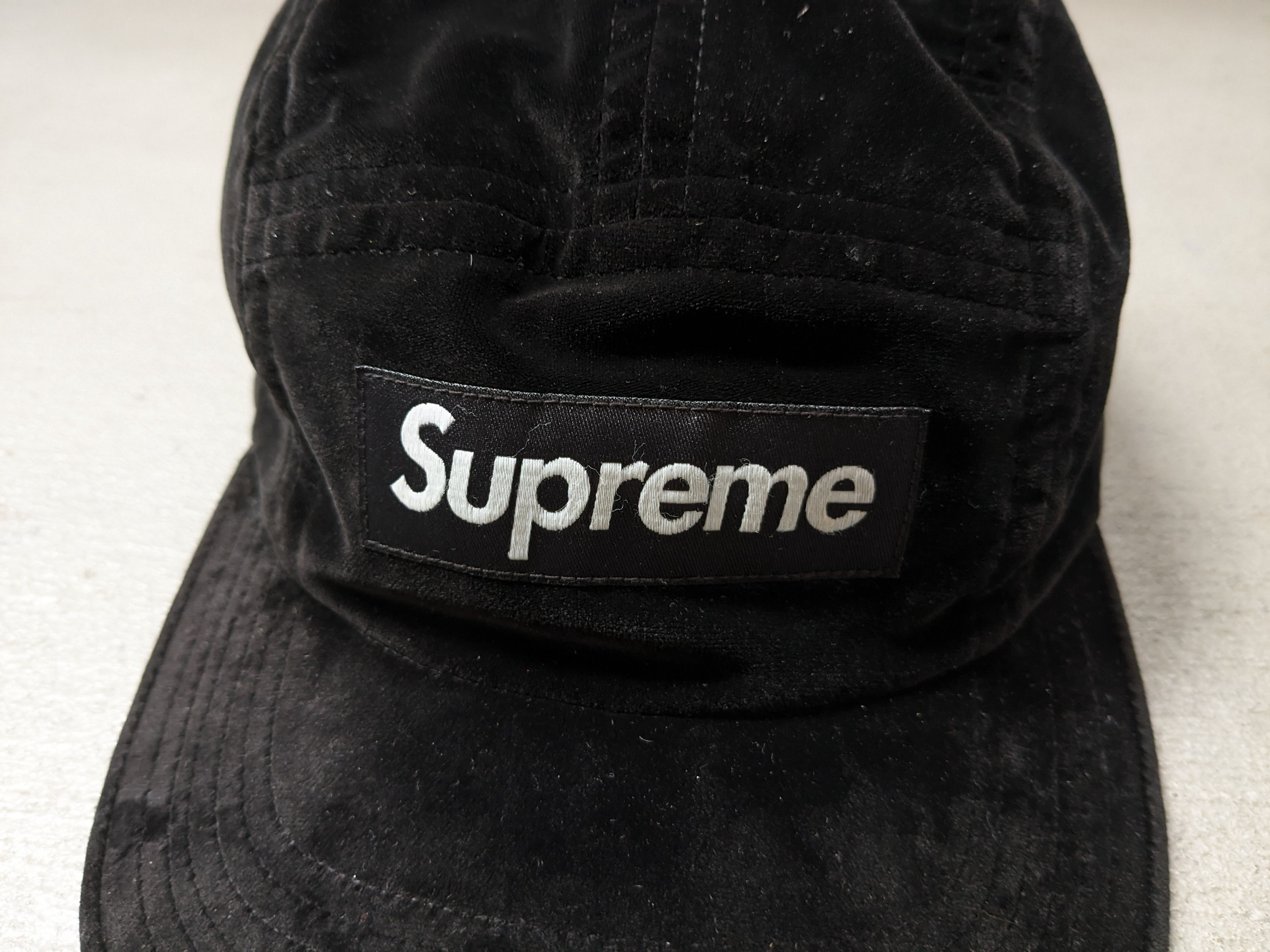 Supreme Supreme Velvet Camp Cap Black Hat 5 Panel Velour BOGO SS16 Size ONE SIZE - 4 Thumbnail