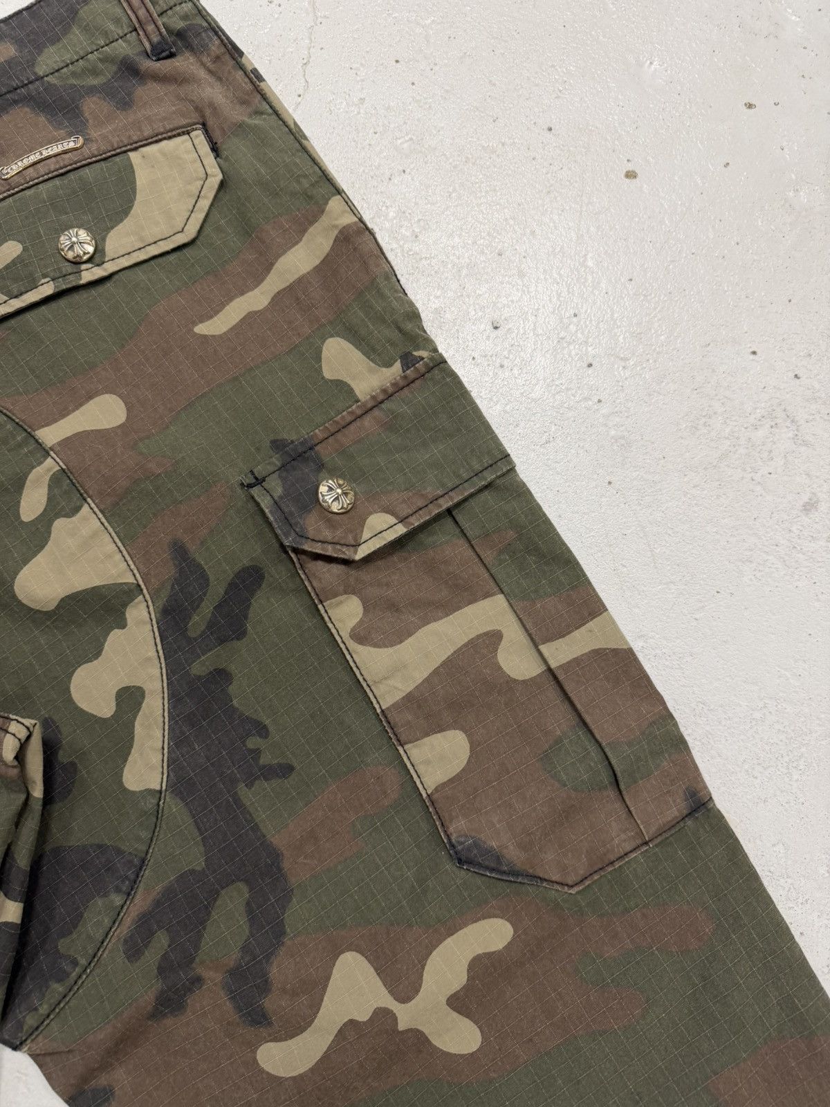 Chrome Hearts Chrome Hearts Leather Cross Patch Ripstop Camo Cargos W36 Size US 36 / EU 52 - 8 Thumbnail