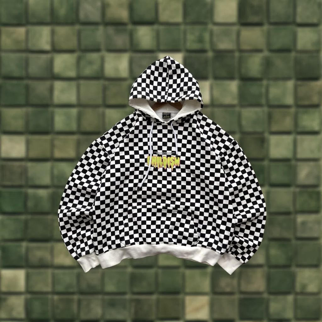 Vintage VINTAGE Childish Hoodie CHECK White M Men Size US M / EU 48-50 / 2 - 1 Thumbnail