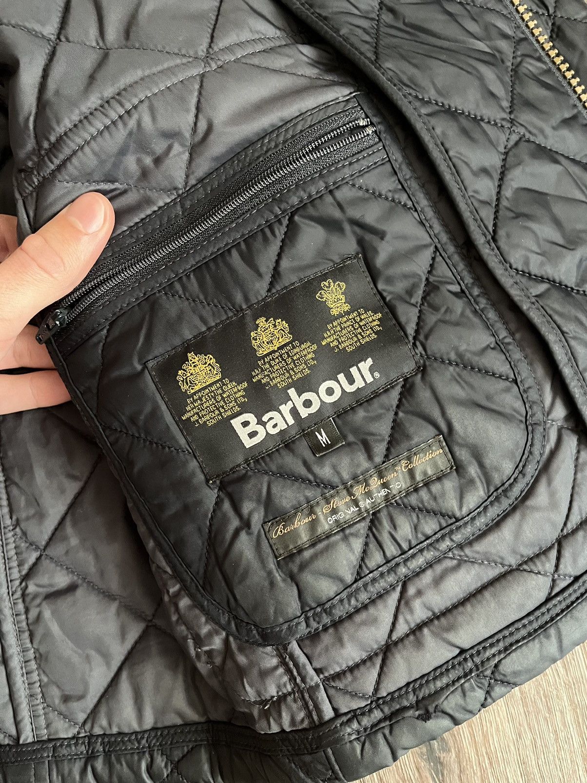 Barbour Barbour Steve McQueen Jeffries Navy Quilted USA Logo Jacket Size US M / EU 48-50 / 2 - 18 Thumbnail