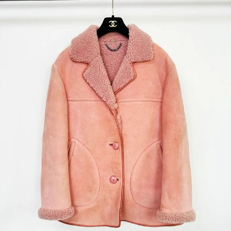 Burberry Burberry Pink Shearling Women's Coat Size S / US 4 / IT 40 - 1 Thumbnail