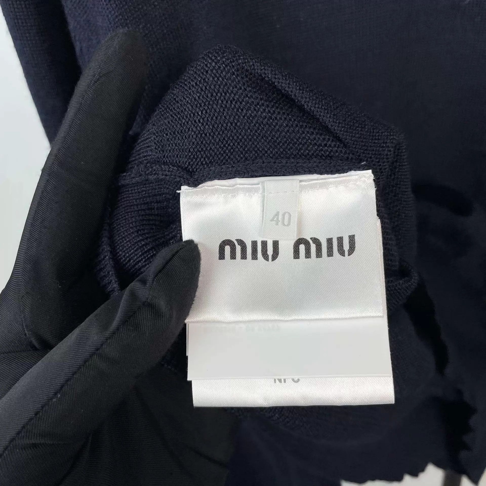 Miu Miu MIU MIU navy blue wool sweater 40 Size S / US 4 / IT 40 - 3 Thumbnail
