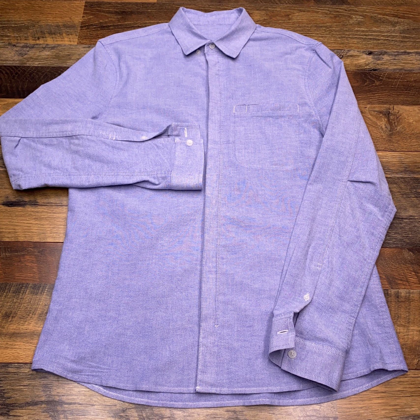 Lululemon Lululemon Shirt Adult Large Blue Oxford Button Up Pocket Mens Size US L / EU 52-54 / 3 - 2 Thumbnail