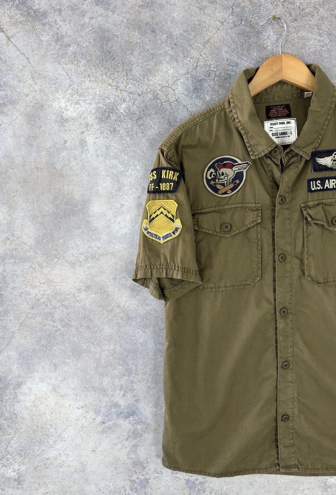 Schott Schott Flyers Intermediate US Air Force Military Shirt Size US L / EU 52-54 / 3 - 2 Thumbnail