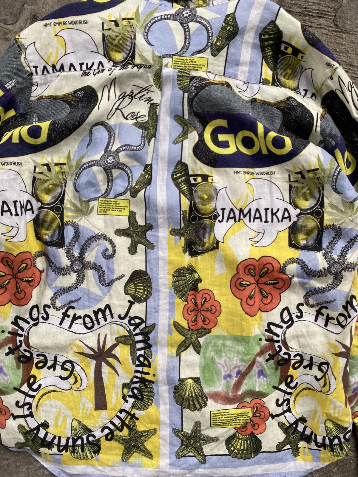 Martine Rose Martine Rose Jamaika Printed Linen Shirt Size US M / EU 48-50 / 2 - 8 Thumbnail