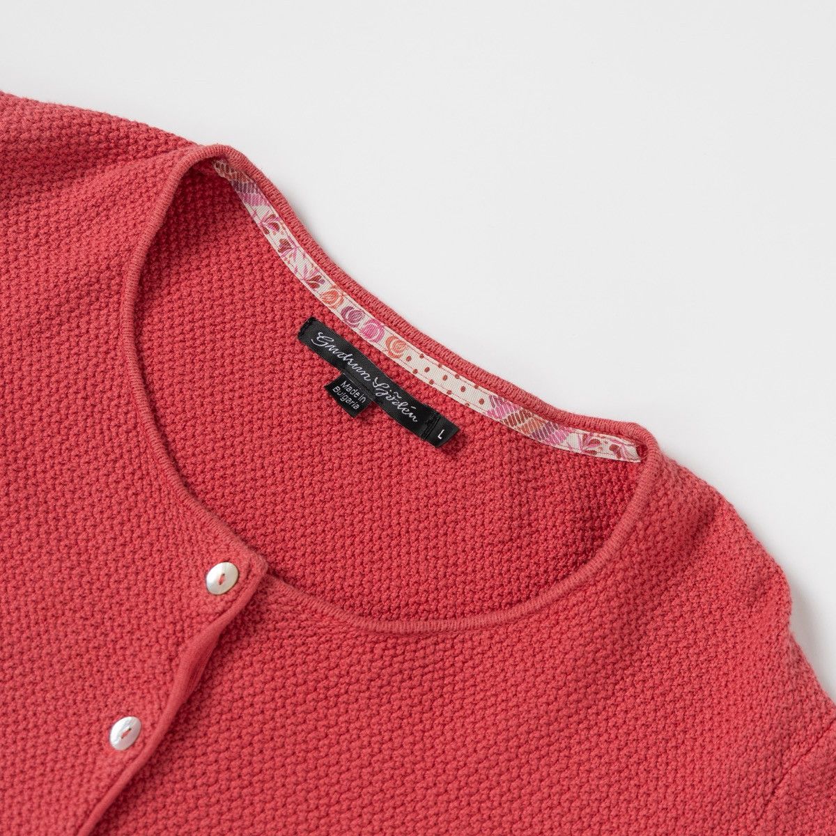 Gudrun Sjoden Gudrun Sjoden Womens Cardigan Knit Coral Button Front Size L / US 10 / IT 46 - 5 Thumbnail