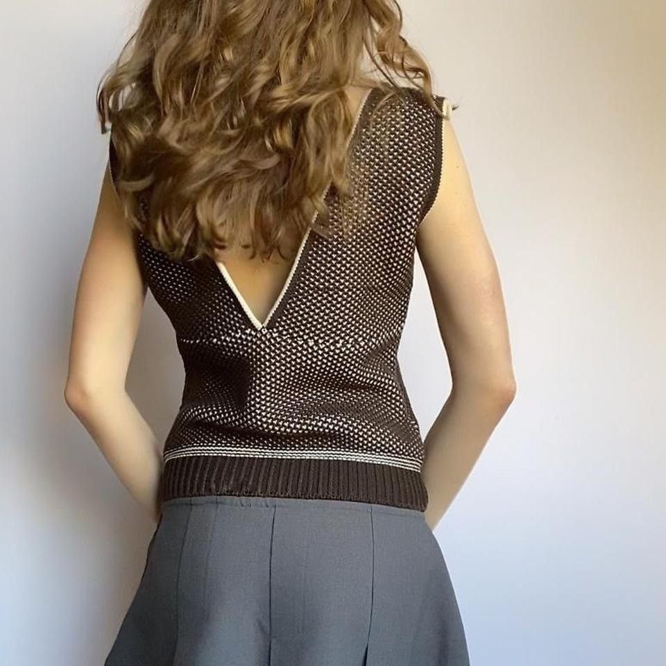 Miu Miu × Vintage miu miu woollen knitted top from fall/winter 2000 line Size S / US 4 / IT 40 - 6 Thumbnail