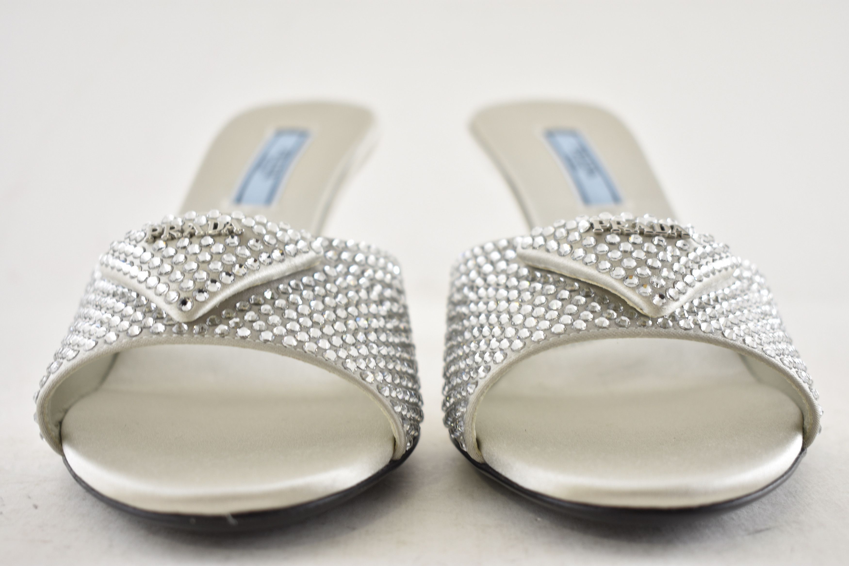 Prada Prada Crystal Stiletto Perla Backless Sandal Mule Heel 36 Size US 6 / IT 36 - 10 Thumbnail