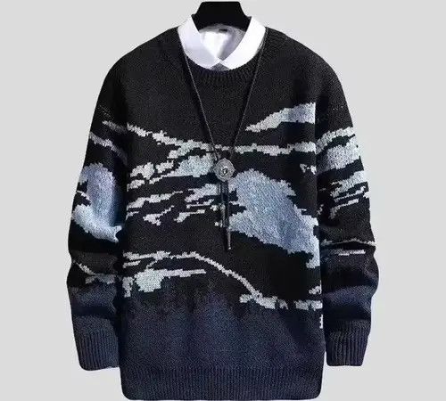 image of Vintage Mount Style Knitwear Jumper Sweatshirt in Mix, Men's (Size XL)