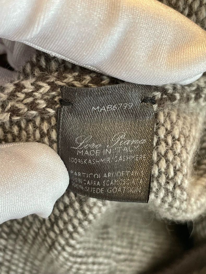 Loro Piana LORO PIANA Gray and beige cashmere vest skirt Size XL / US 12-14 / IT 48-50 - 4 Thumbnail