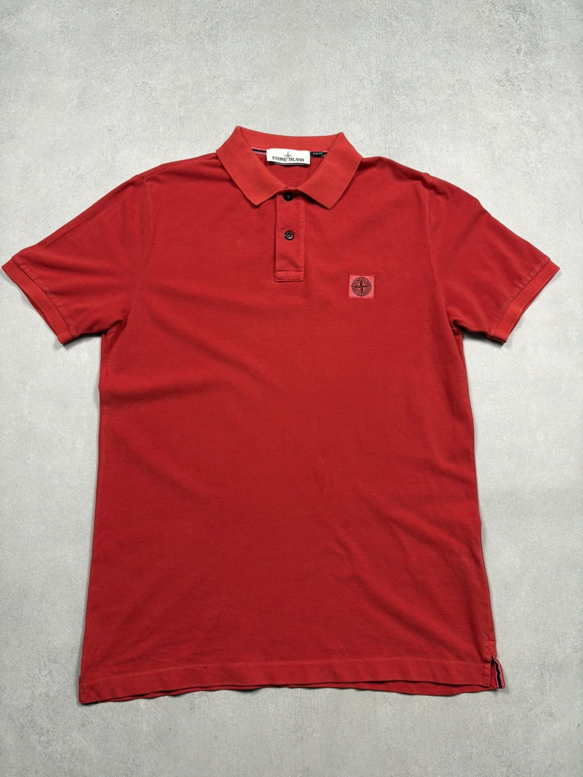 Stone Island Stone Island Slim Fit Red Compass Patch Program Polo Classic Size US L / EU 52-54 / 3 - 1 Thumbnail