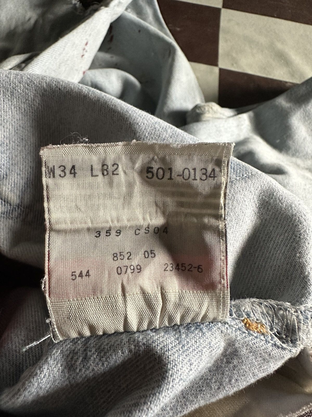 Levi's Vintage 90s Levi’s 501 custom paint denim jeans Size US 32 / EU 48 - 12 Thumbnail