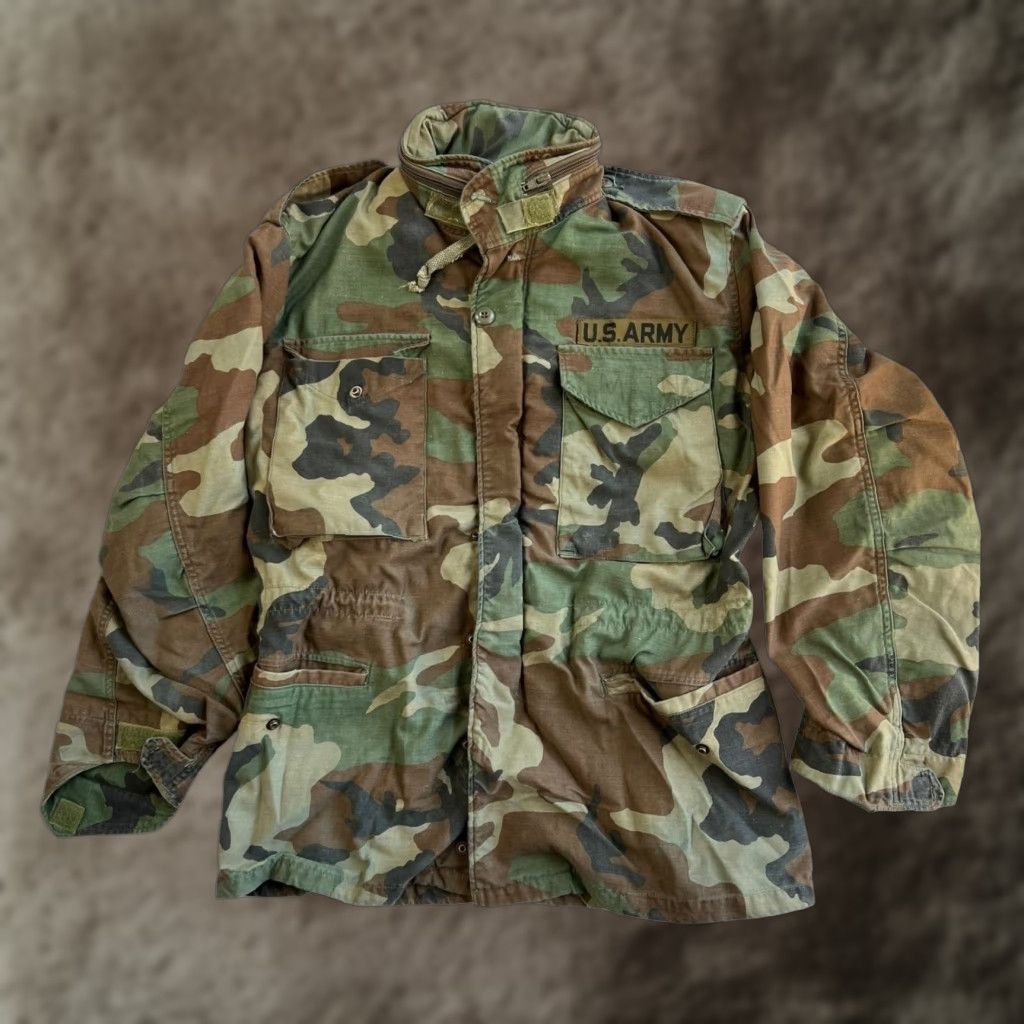 Alpha Industries VINTAGE US Army Jacket Mens Small M65 Woodland Camo Cold Weather Military 90s Size US S / EU 44-46 / 1 - 1 Thumbnail