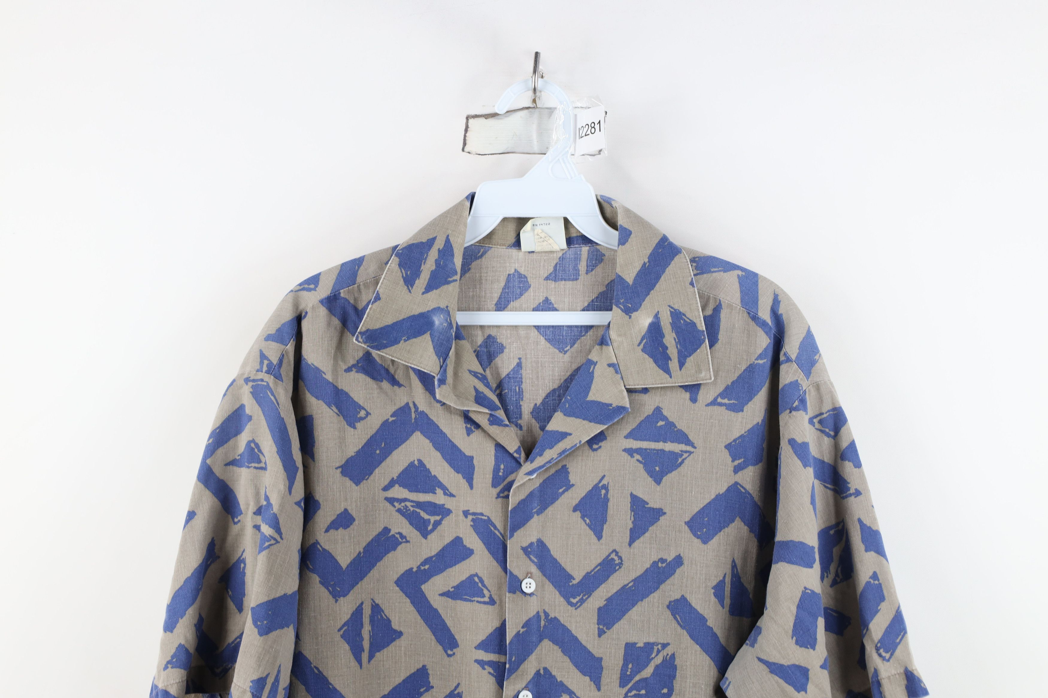 Vintage Vintage 70s Streetwear Geometric Collar Button Shirt USA Size US L / EU 52-54 / 3 - 2 Thumbnail