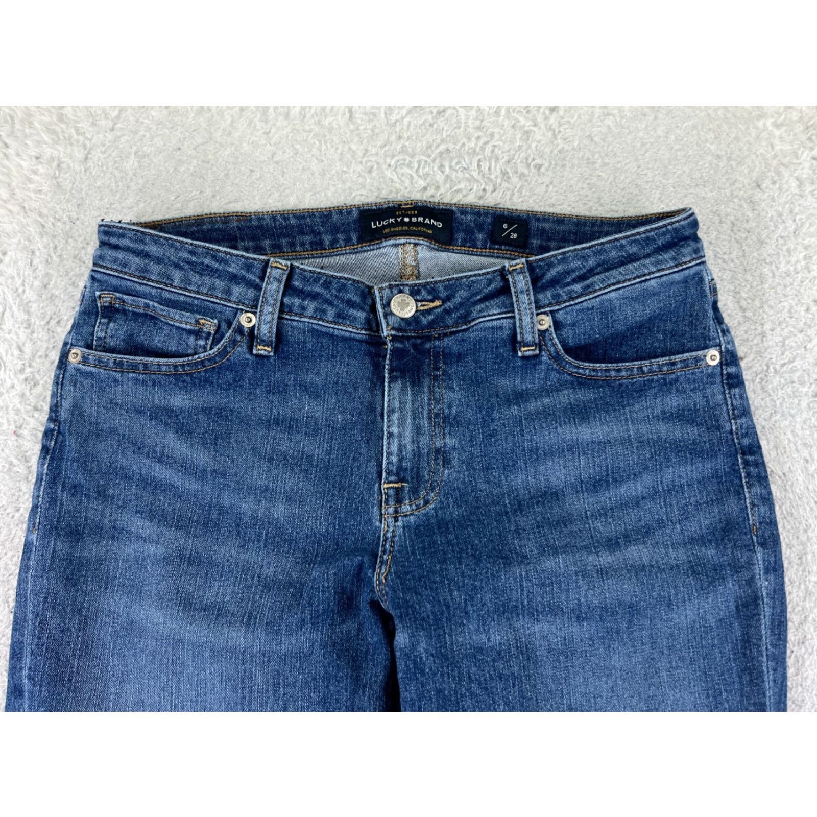 Lucky Brand Lucky Brand Women’s Skinny Jeans 6 Blue Denim Cotton Blend Low Rise 28x28 Retro Classic Size 28" / US 6 / IT 42 - 4 Thumbnail