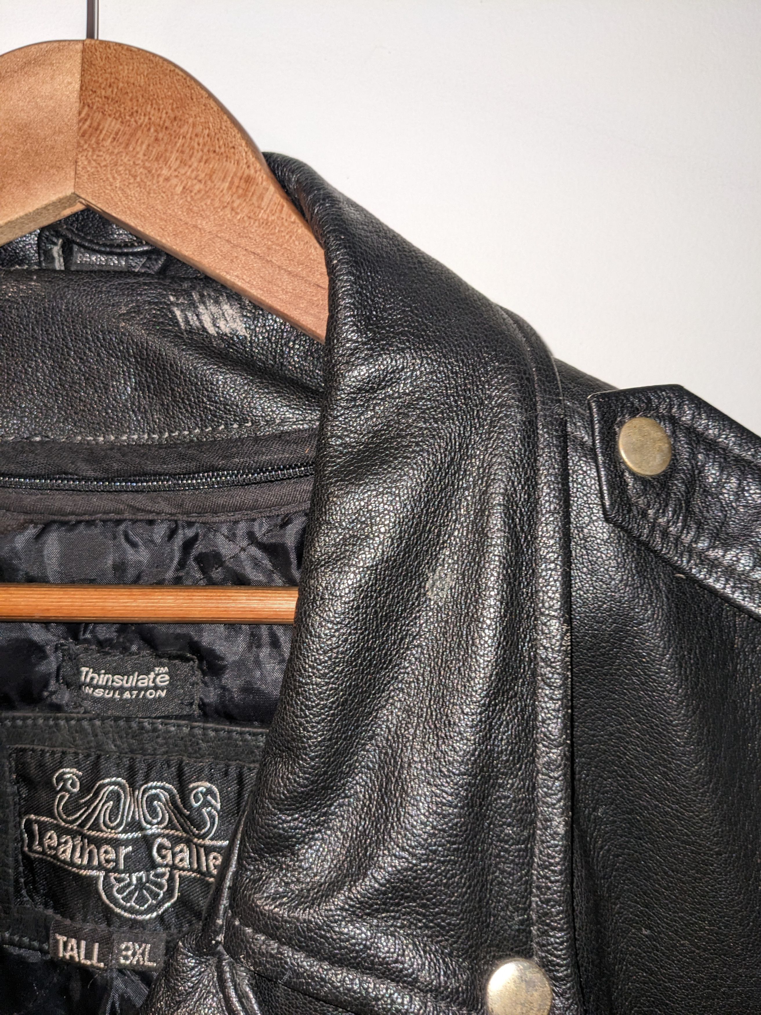 Vintage 90s Harley Davidson Motorcycle Tall Leather Jacket