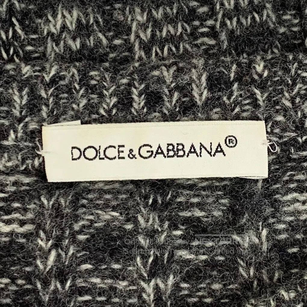 Dolce & Gabbana Dolce Gabbana Black and gray contrast wool round neck long Size US M / EU 48-50 / 2 - 7 Thumbnail