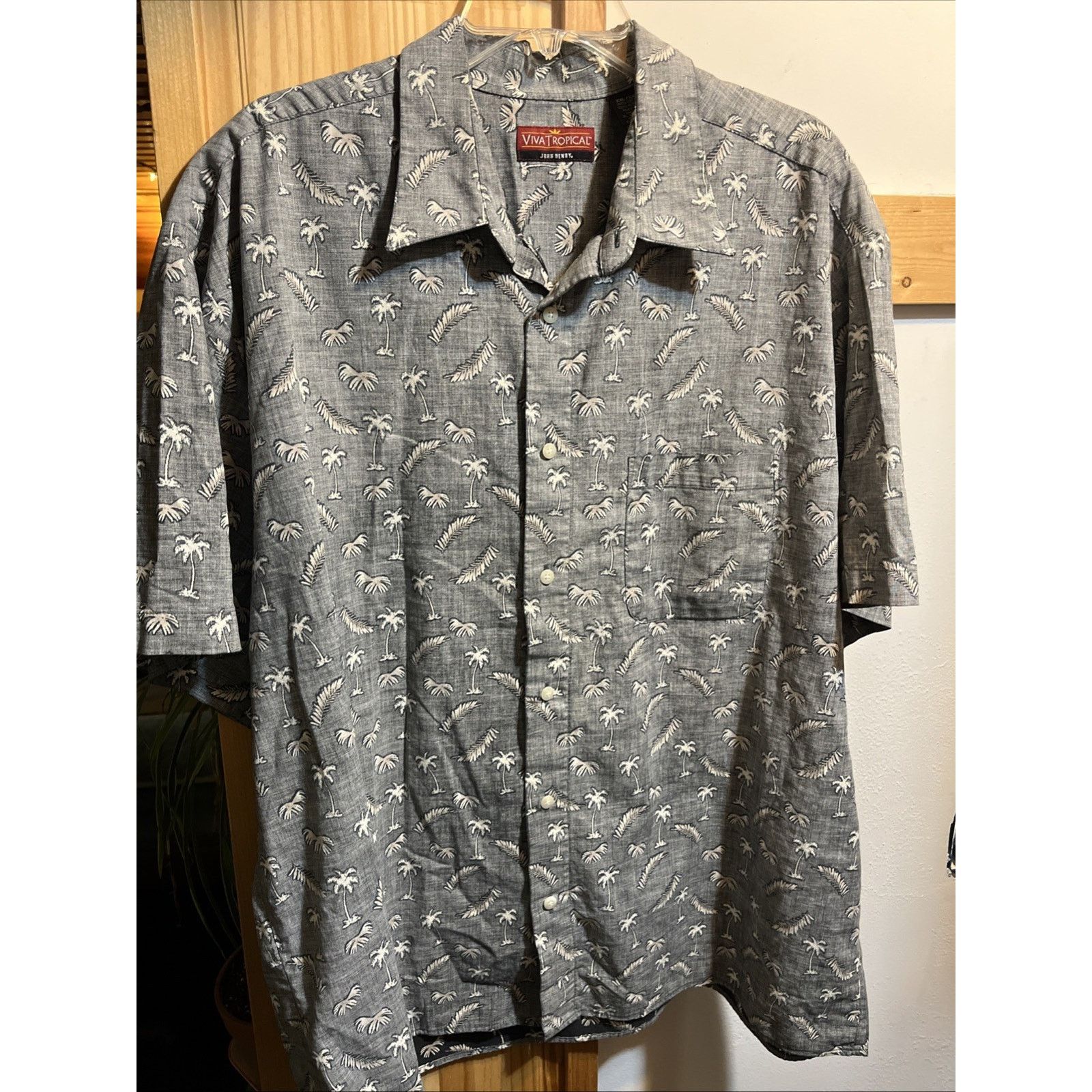 John Henry JOHN HENRY VIVA TROPICAL Men's Hawaiian Shirt Button SS XXL Size US XXL / EU 58 / 5 - 6 Thumbnail