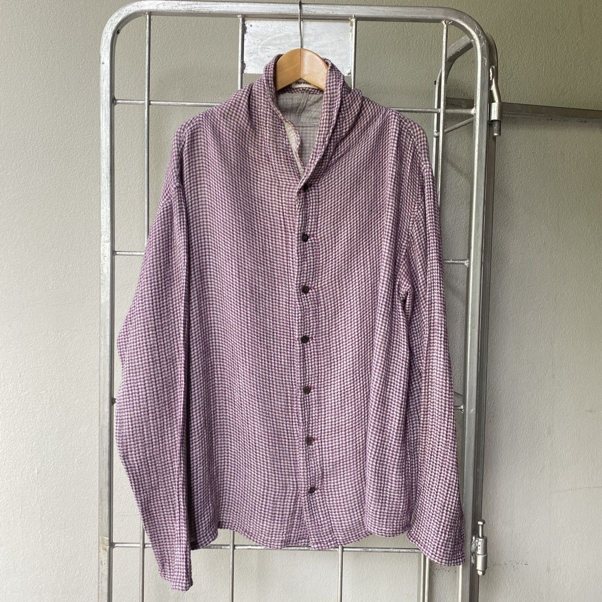 Issey Miyake Plantation Textured Check Shirt Size M / US 6-8 / IT 42-44 - 1 Thumbnail