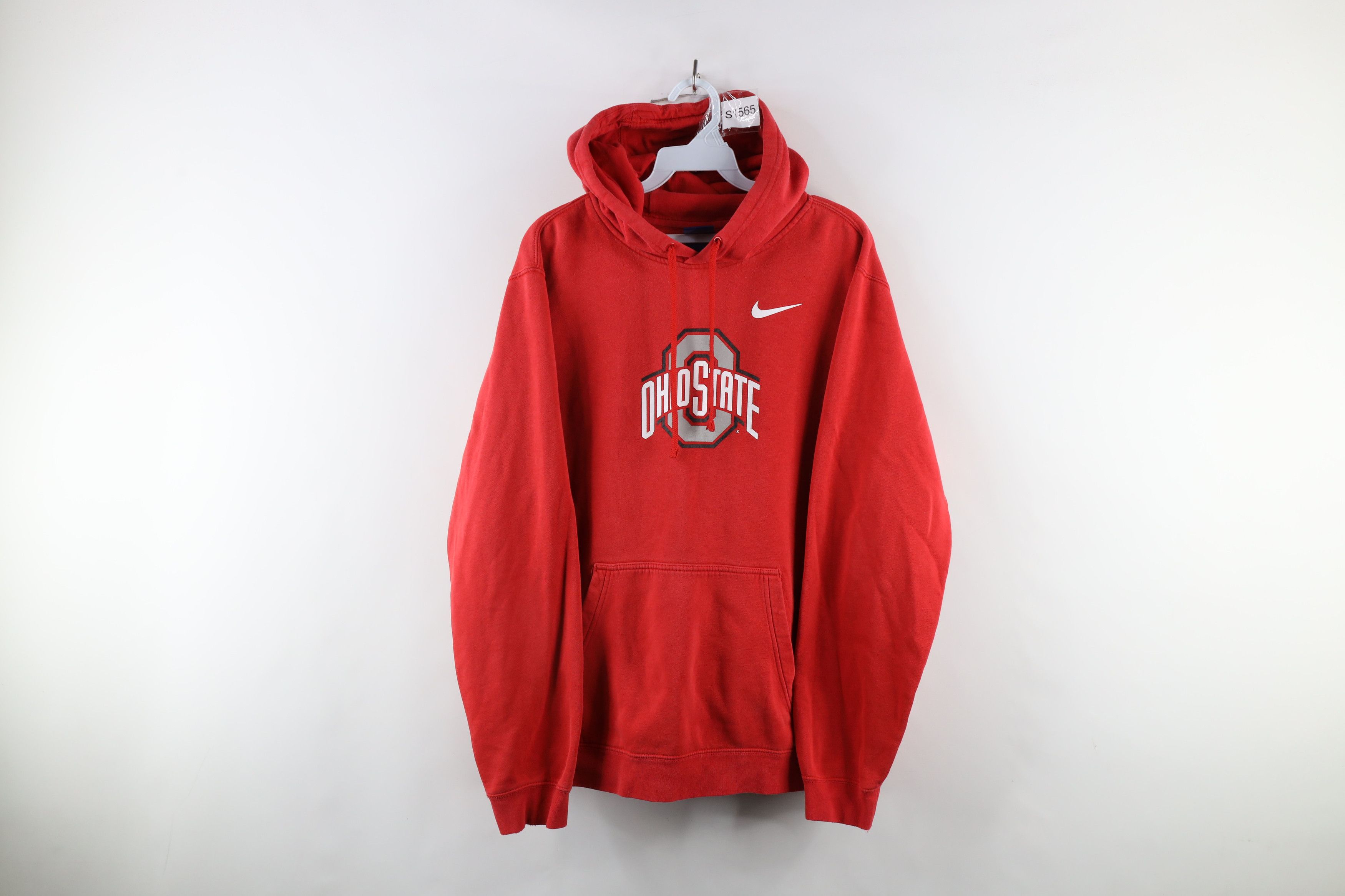 Nike × Vintage Vintage Nike Swoosh Ohio State University Hoodie Sweatshirt Size US L / EU 52-54 / 3 - 1 Thumbnail