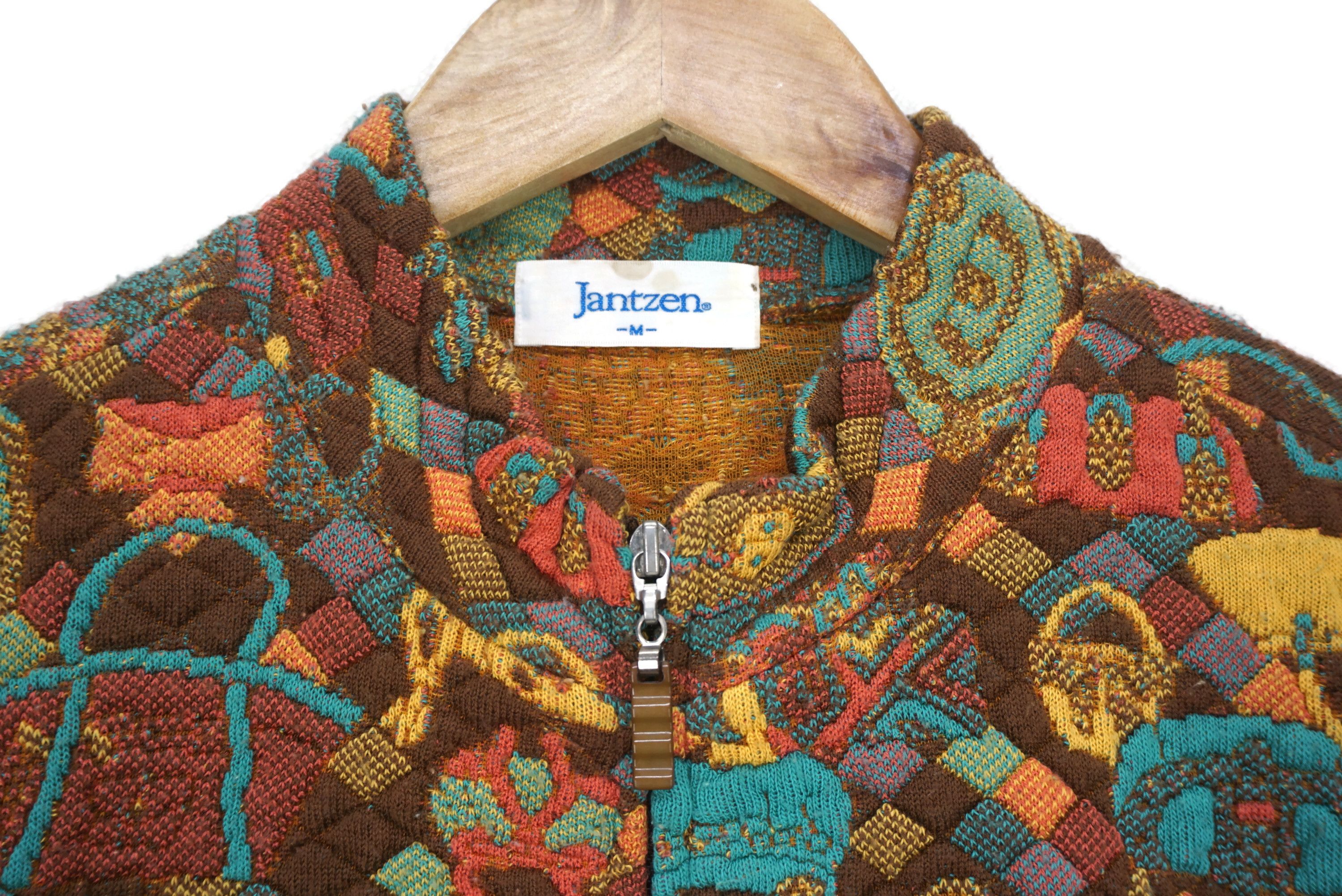 Jantzen Vintage Handbags Jacquard Golf Sweater Jacket Japan Size US M / EU 48-50 / 2 - 5 Thumbnail