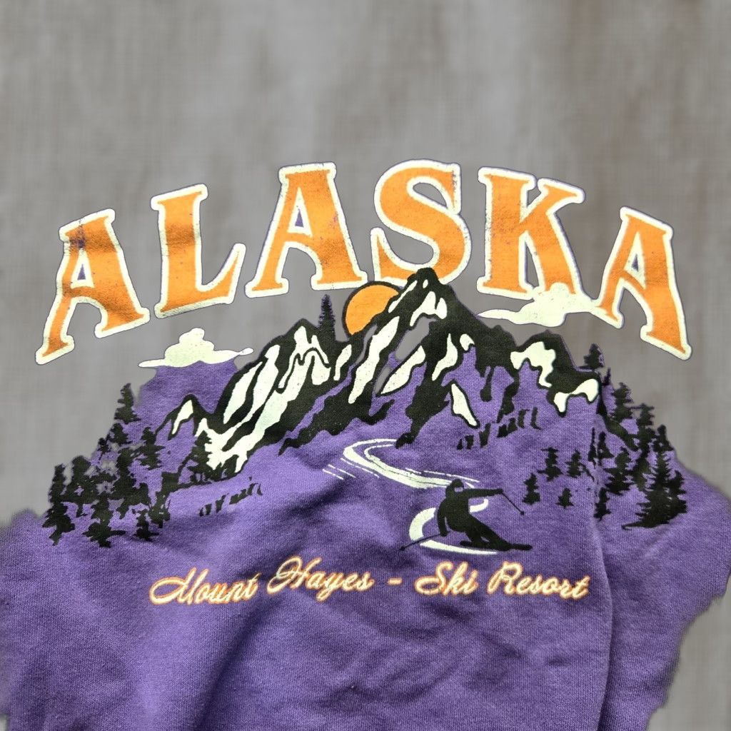 Vintage VINTAGE Alaska Mount Hayes Ski Resort Purple Long Sleeve Pullover Sweatshirt Womens M Size M / US 6-8 / IT 42-44 - 1 Thumbnail