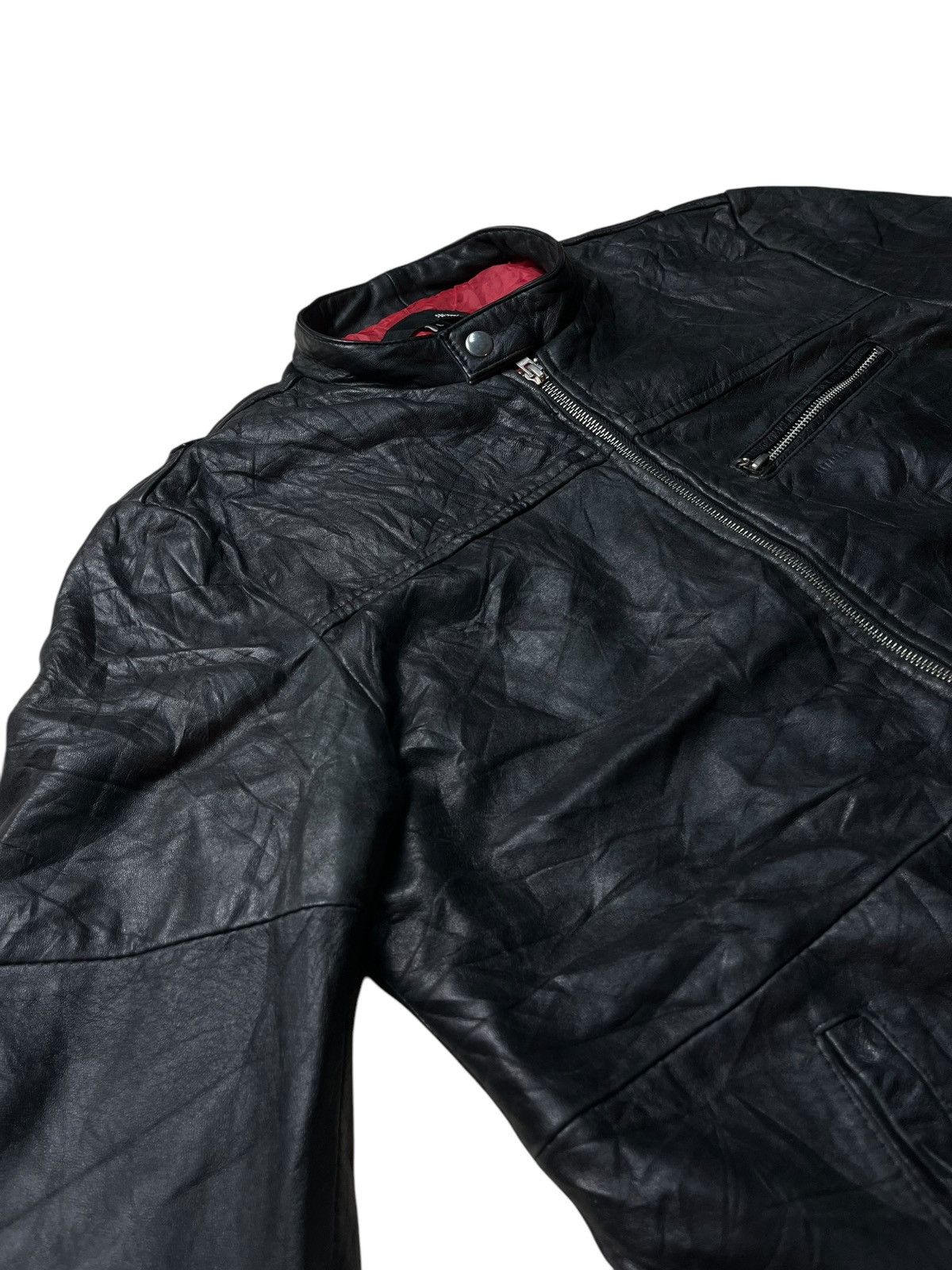 If Six Was Nine RUBIK GENUINE LEATHER LGB STYLE ZIPPED UP JACKET Size US L / EU 52-54 / 3 - 3 Thumbnail