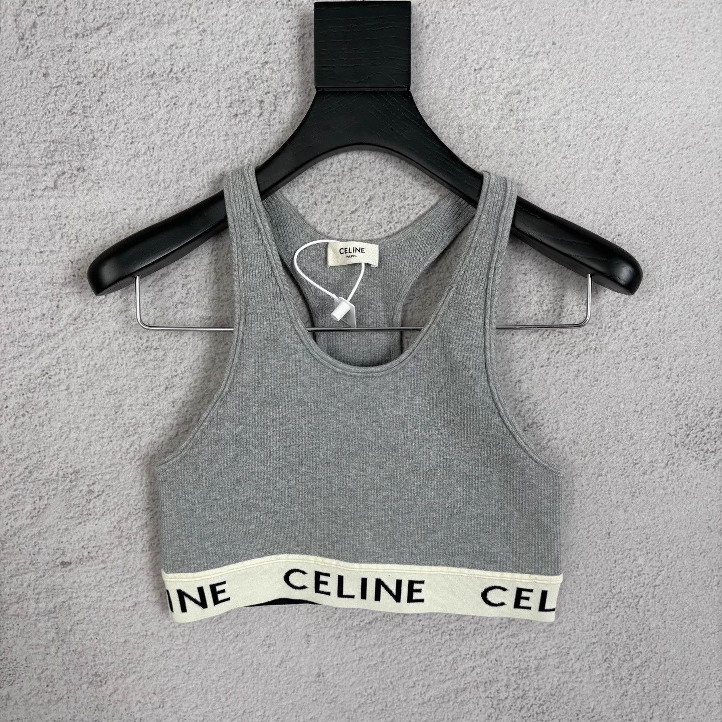 Celine Celine NWT gray logo knit vest M Size M / US 6-8 / IT 42-44 - 1 Thumbnail