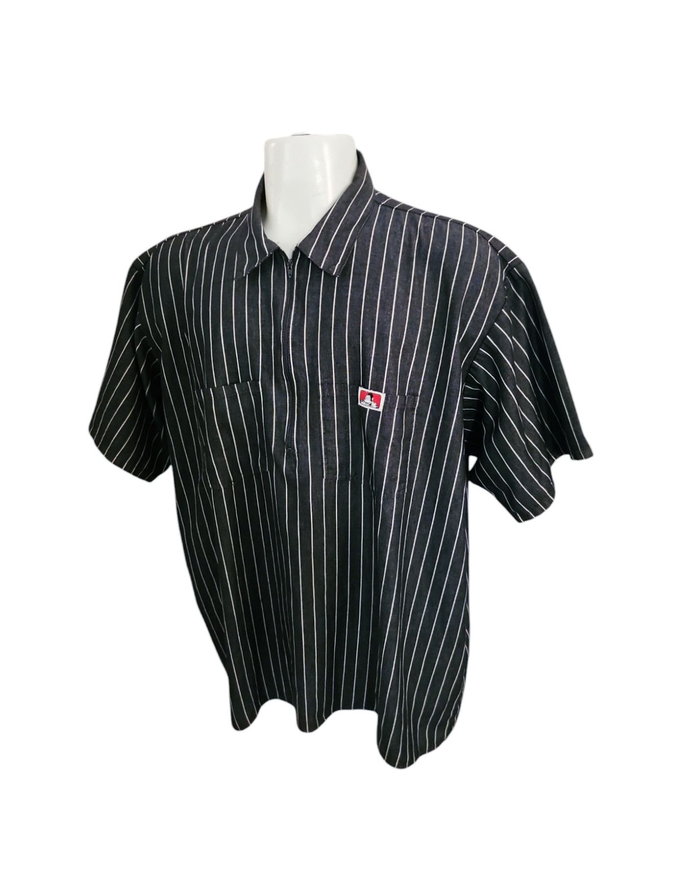 Ben Davis × Vintage Ben Davis Vintageb Talon Zipper Blue 80s Quarter Zip SZ XXL Size US XXL / EU 58 / 5 - 2 Thumbnail